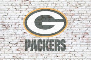 Green Bay Packers on brick wall Green Bay Packers on brick wall