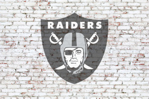 Las Vegas Raiders on brick wall Las Vegas Raiders on brick wall