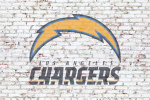 Los Angeles Chargers on brick wall Los Angeles Chargers on brick wall