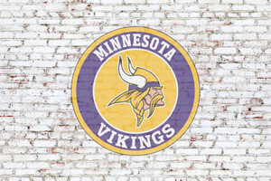 Minnesota Vikings on brick wall Minnesota Vikings on brick wall