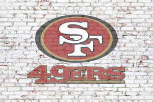 San Francisco 49ers on brick wall