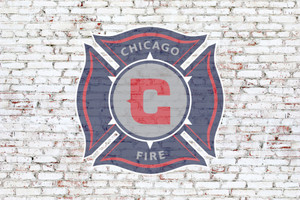 Chicago Fire SC on Brick Wall Chicago Fire SC on Brick Wall