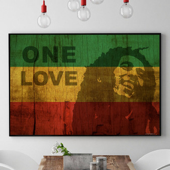 BOB MARLEY Inspiration Rastafarian Cannabis Print Art Home Wall Art Print Great for Gift Home Decor Picture Poster / Canvas
