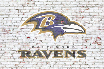 Baltimore Ravens on brick wall