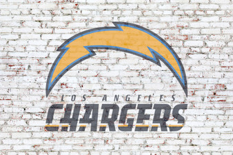 Los Angeles Chargers on brick wall