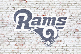 Los Angeles Rams on brick wall