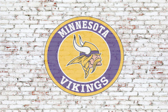 Minnesota Vikings on brick wall