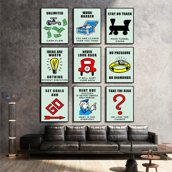 Discounted Set of 9 Official Monopoly 1 st Edition