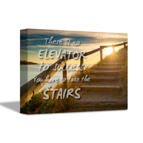 MOTIVATION 1-STAIRS Inspirational Print Home Wall Art Decor Home Wall Art Print Great for Gift Home Wall Decor Picture Poster / Canvas