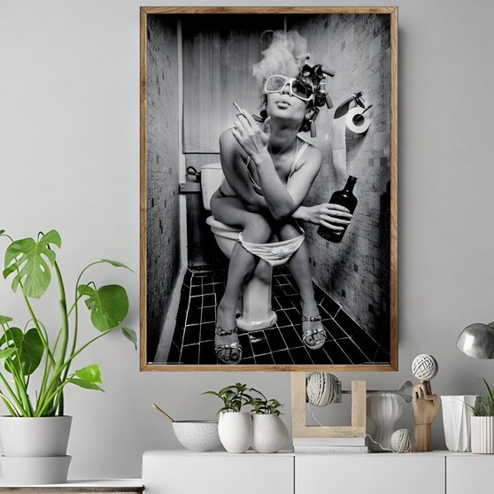 Girl Sits In A Toilet