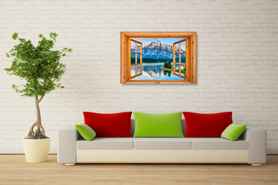 Window View Mountain Lake