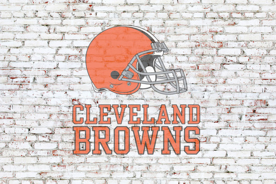 Cleveland Browns on brick wall