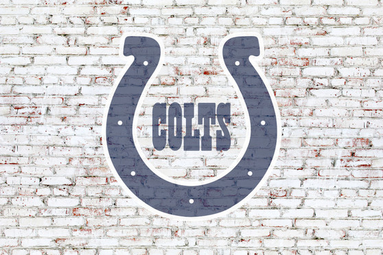 Indianapolis Colts on brick wall