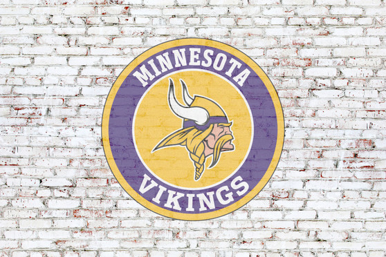 Minnesota Vikings on brick wall