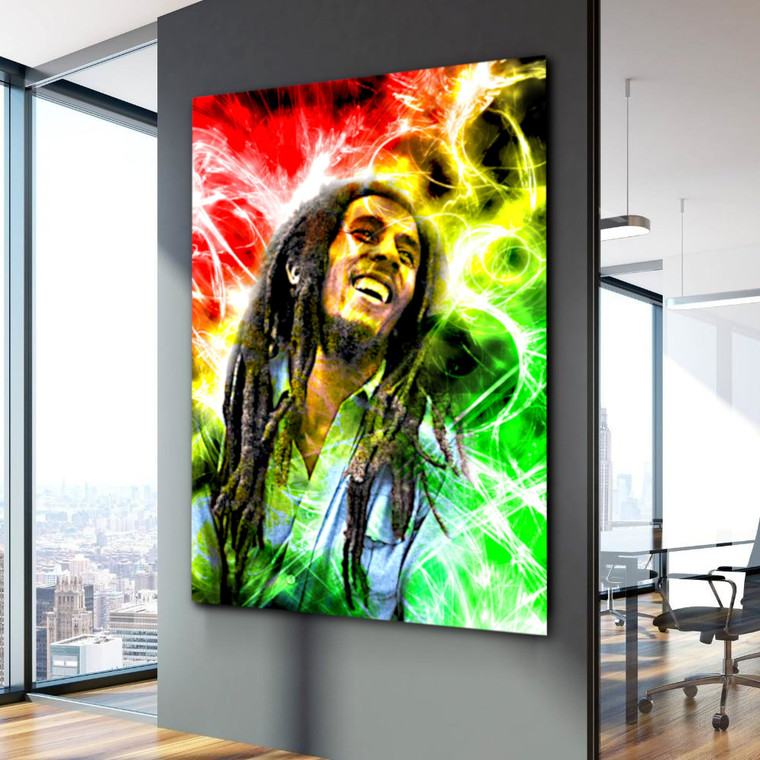 BOB MARLEY Inspiration Rastafarian Cannabis Print Art Home Wall Art Print Great for Gift Home Decor Picture Poster / Canvas