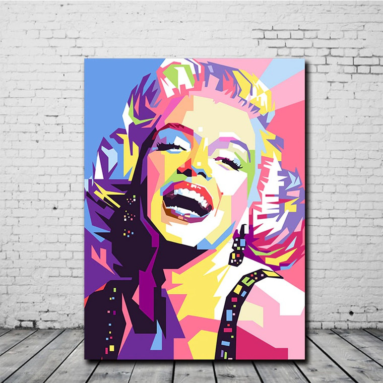 Marylin Monroe 4 Colorful Canvas Painting Portrait Abstract