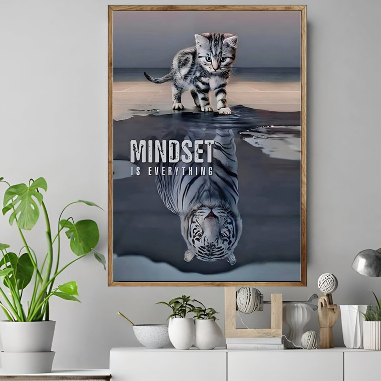 MINDSET 01 Motivation Cat Lion