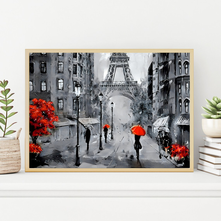 Abstract Pedestrian Paris Eiffel Tower