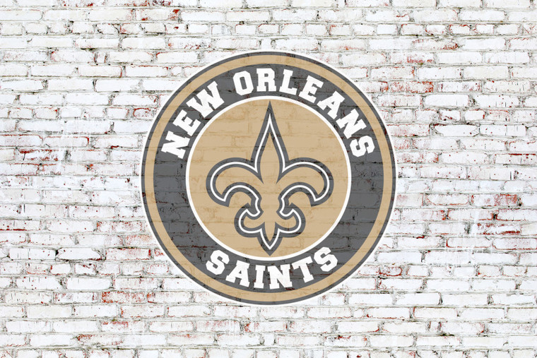 New Orleans Saints on brick wall