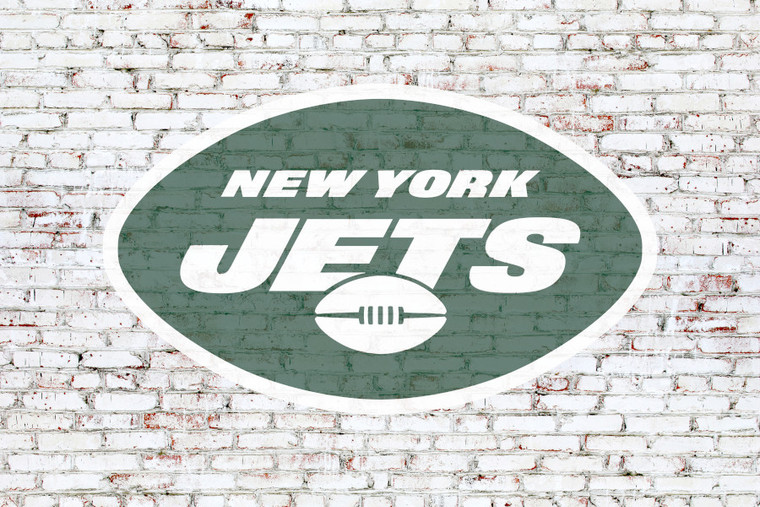 New York Jets on brick wall