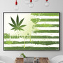 CANNABIS FLAG Inspiration Rastafarian Print Art Home Wall Art Print Great for Gift Home Decor Picture Poster / Canvas