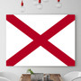 Shop ecofriendly Alabama State Flag posters and canvases by conradsignature. High-quality wall art perfect for home or office decor. Unique patriotic design printed on sustainable materials.