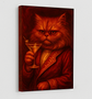 GENTELMAN CAT WITH MARTINI— a luxury dark-aesthetic portrait of an aristocratic cat. Perfect for libraries, offices, lounges, and elegant interiors. Premium wall art with character and charm.