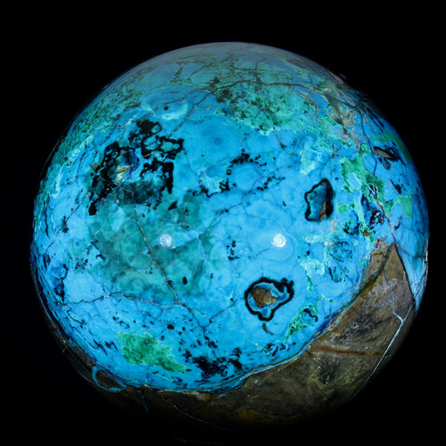  Chrysocolla Sphere, Bagdad, Az, #5006