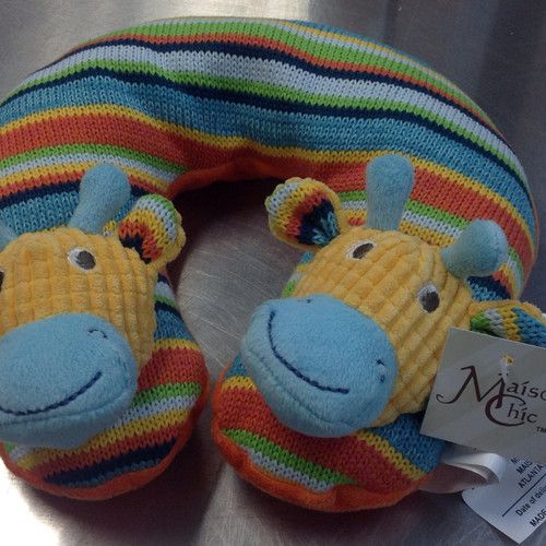 Maison Chic Boy Giraffe Travel Pillow 