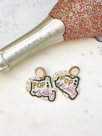 Pop The Bubbly Beaded Dangle Earrings