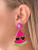 Summer Watermelon Slice Beaded Earrings 