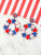Patriotic Wreath Dangle Earrings 