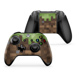 Pixel Grass Block Xbox One X Controller Minecraft Pixel Art