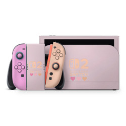 Pastel Pink & Purple Hearts Nintendo Switch 2 Skin
