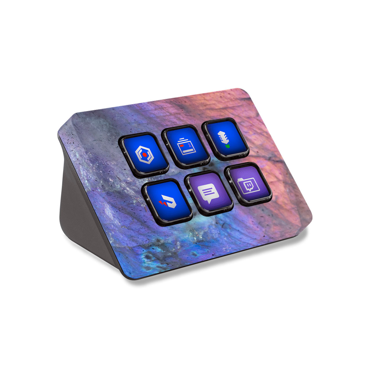 Neon Glitch Elgato Stream Deck Mini Skin KO Custom Creations Neon Glitch Elgato Stream Deck Mini Skin KO Custom Creations