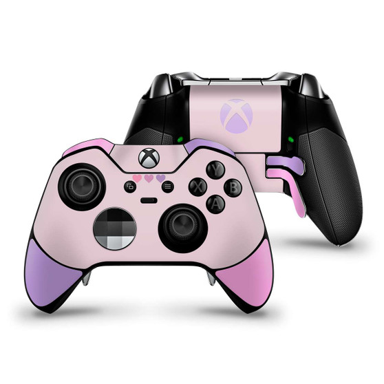 Pastel Pink & Purple HeartsXbox OneElite Controller Skin