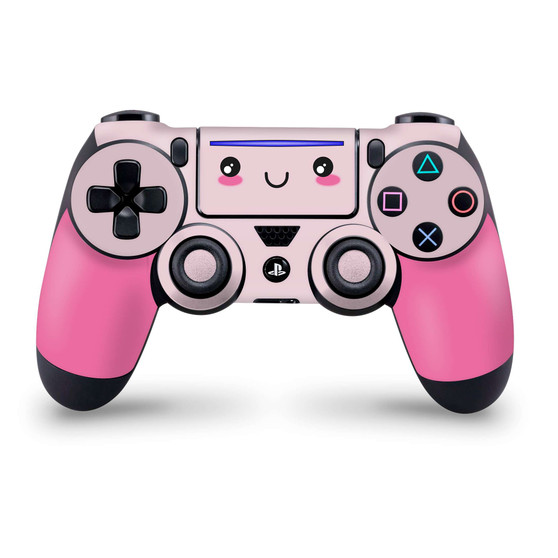 Cute Kawaii Face PinkPlaystation 4 Slim/ProController Skin