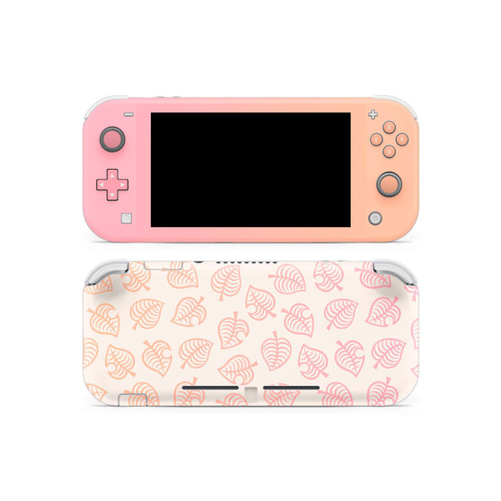 AC Leaf Pattern Peachy v2Nintendo Switch Lite Skin