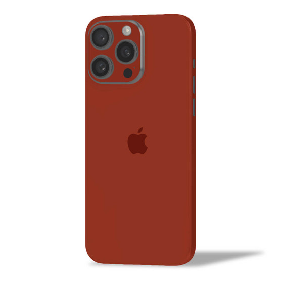 Burnt Red iPhone 15 Pro Max Skin Cozy Aesthetic