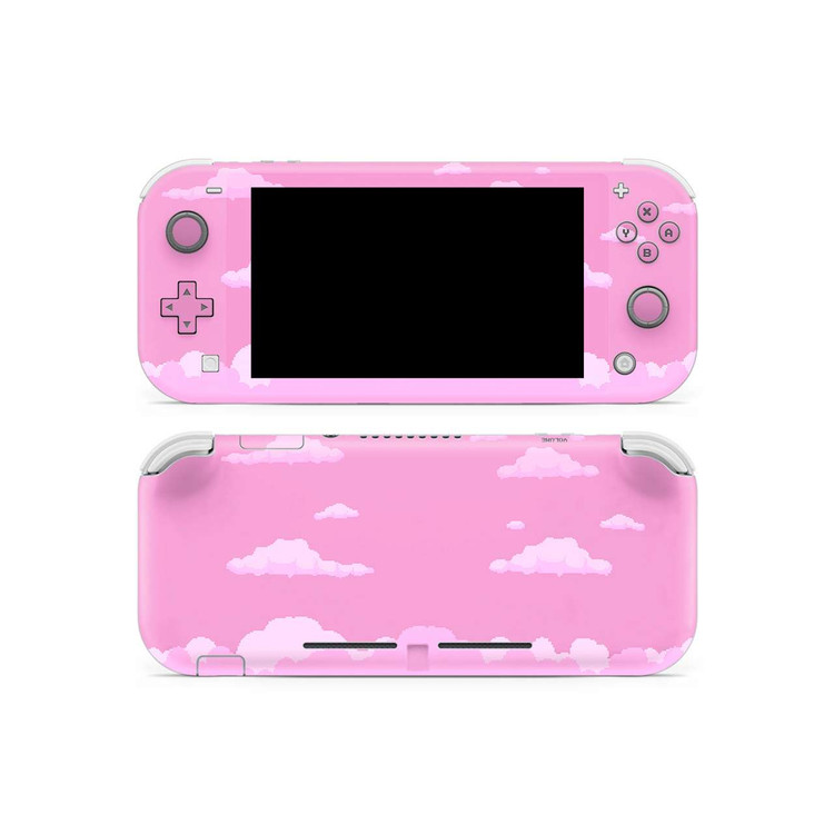 8-Bit Light Orchid Clouds // Nintendo Switch Lite Skin Cover