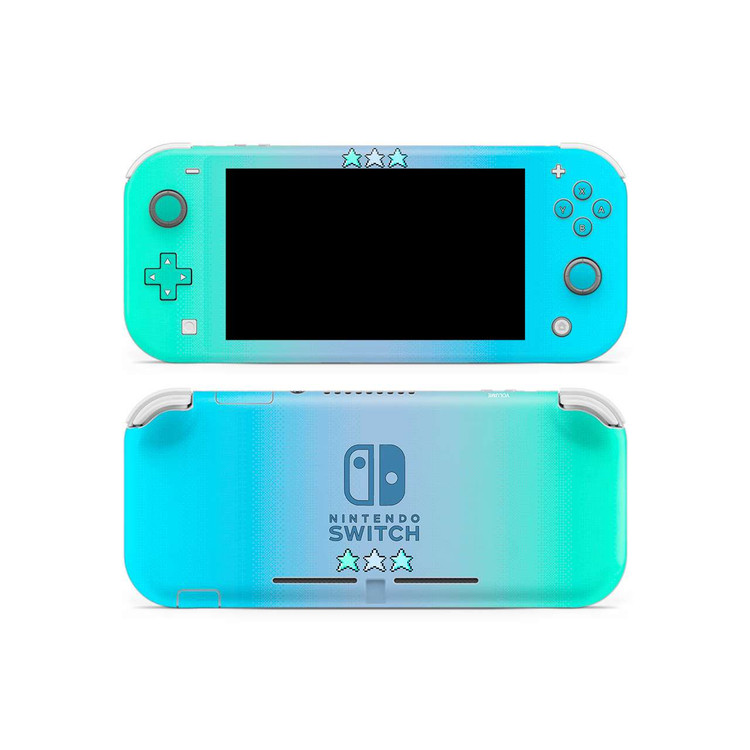 8-Bit Blue & Green Stars // Nintendo Switch Lite Case Cover Decal