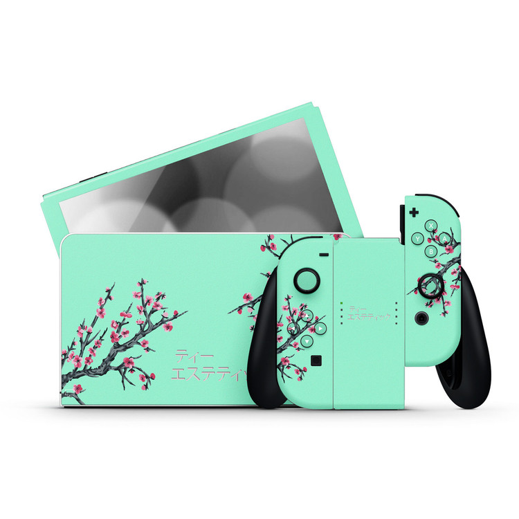 Tea Aesthetic Nintendo Switch OLED Skins | KO Custom Creations