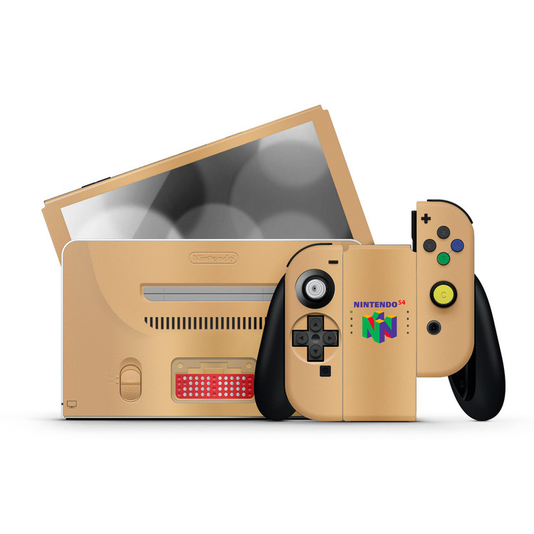 N64 Gold Expansion Pak Nintendo Switch OLED Skins | KO Creations