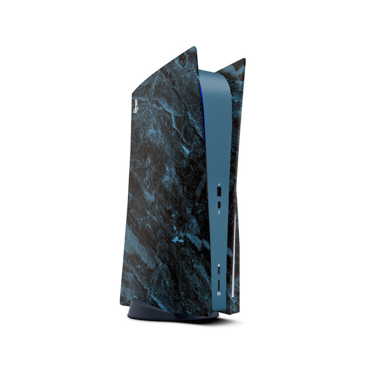 Black Ice Marble PS5 Console Skin