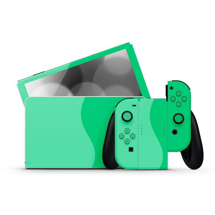 Emerald Green Colourwave Nintendo Switch OLED Skins | KO Custom