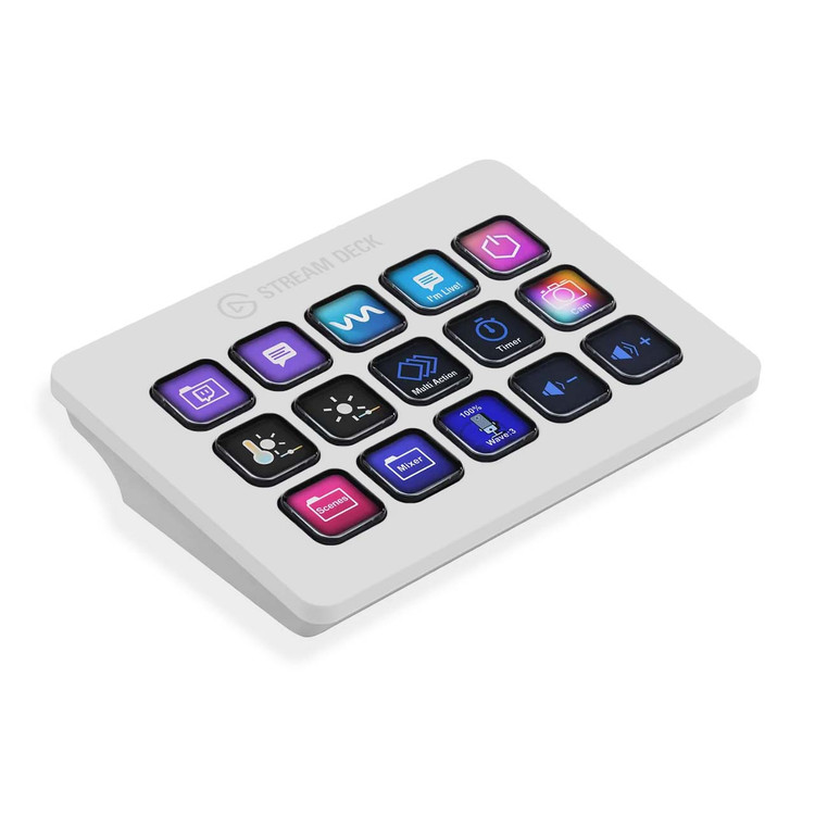 Pastel Silver Elgato Stream Deck MK.2 Skin | KO Custom Creations