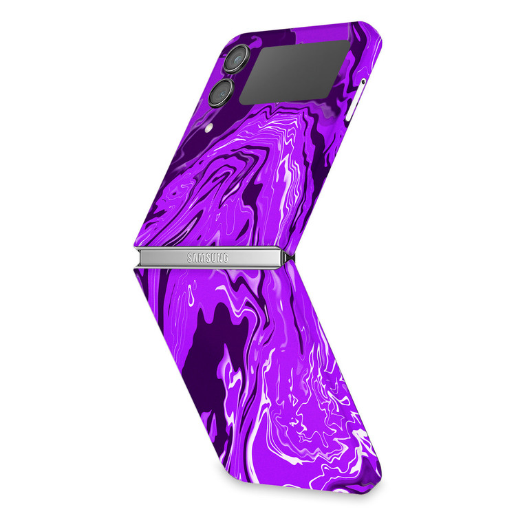 Purple Marbling Galaxy Z Flip4 Skin