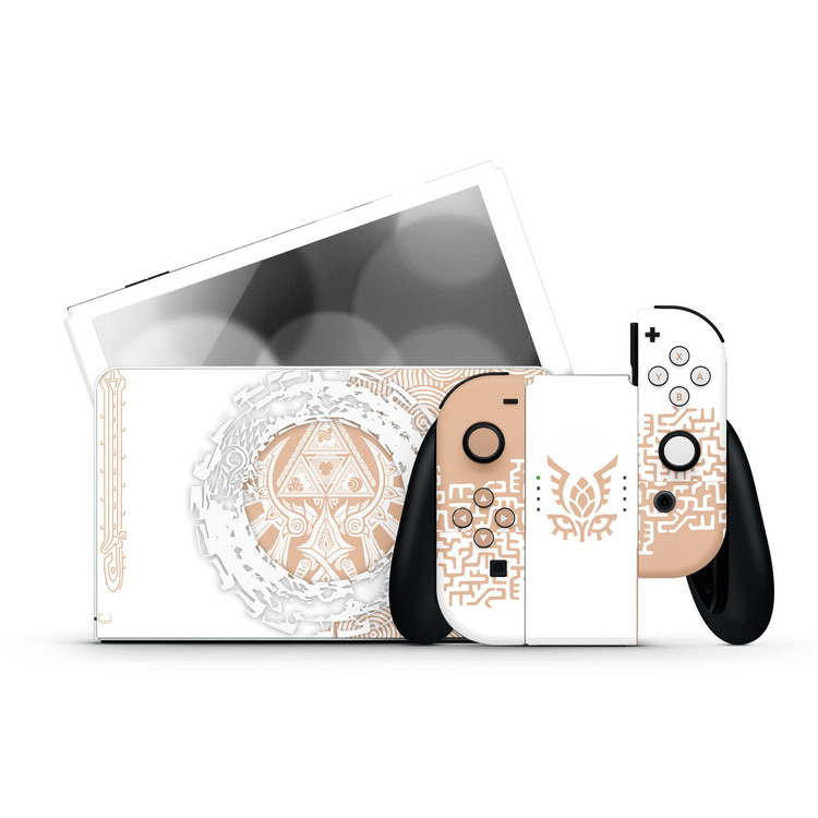 Totk White Nintendo Switch OLED Skins | KO Custom Creations