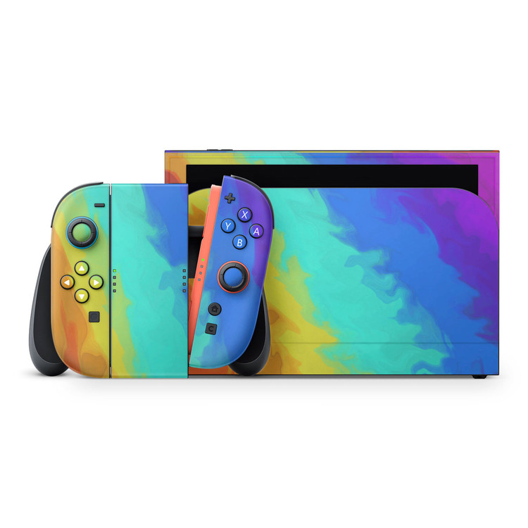 Liquid Rainbow Nintendo Switch Skin