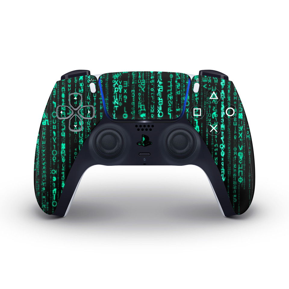 Inverted Digital Rain Ps5 Controller Skin | KO Custom Creations
